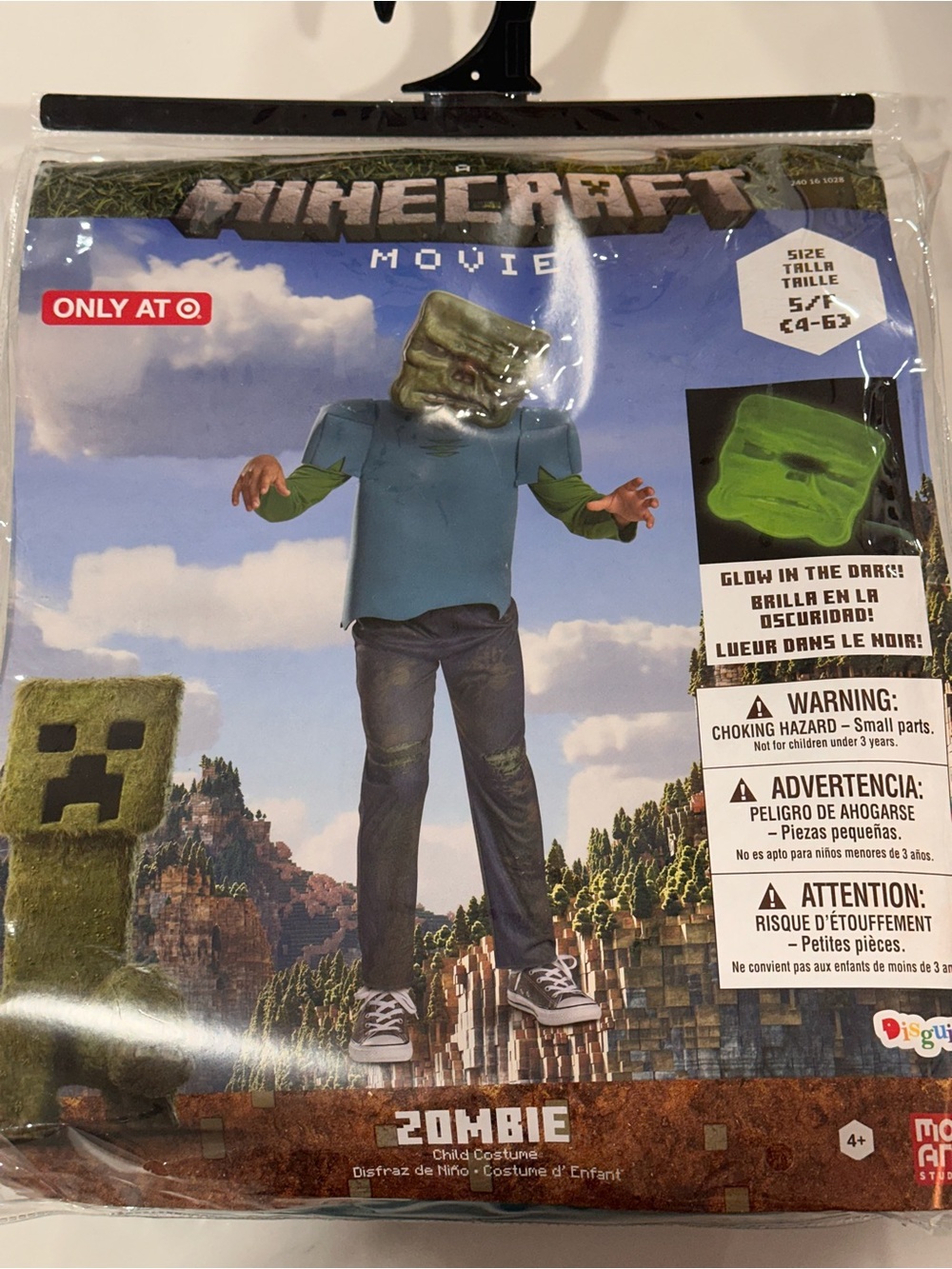 Minecraft Movie Zombie Child Costume - Green and Blue